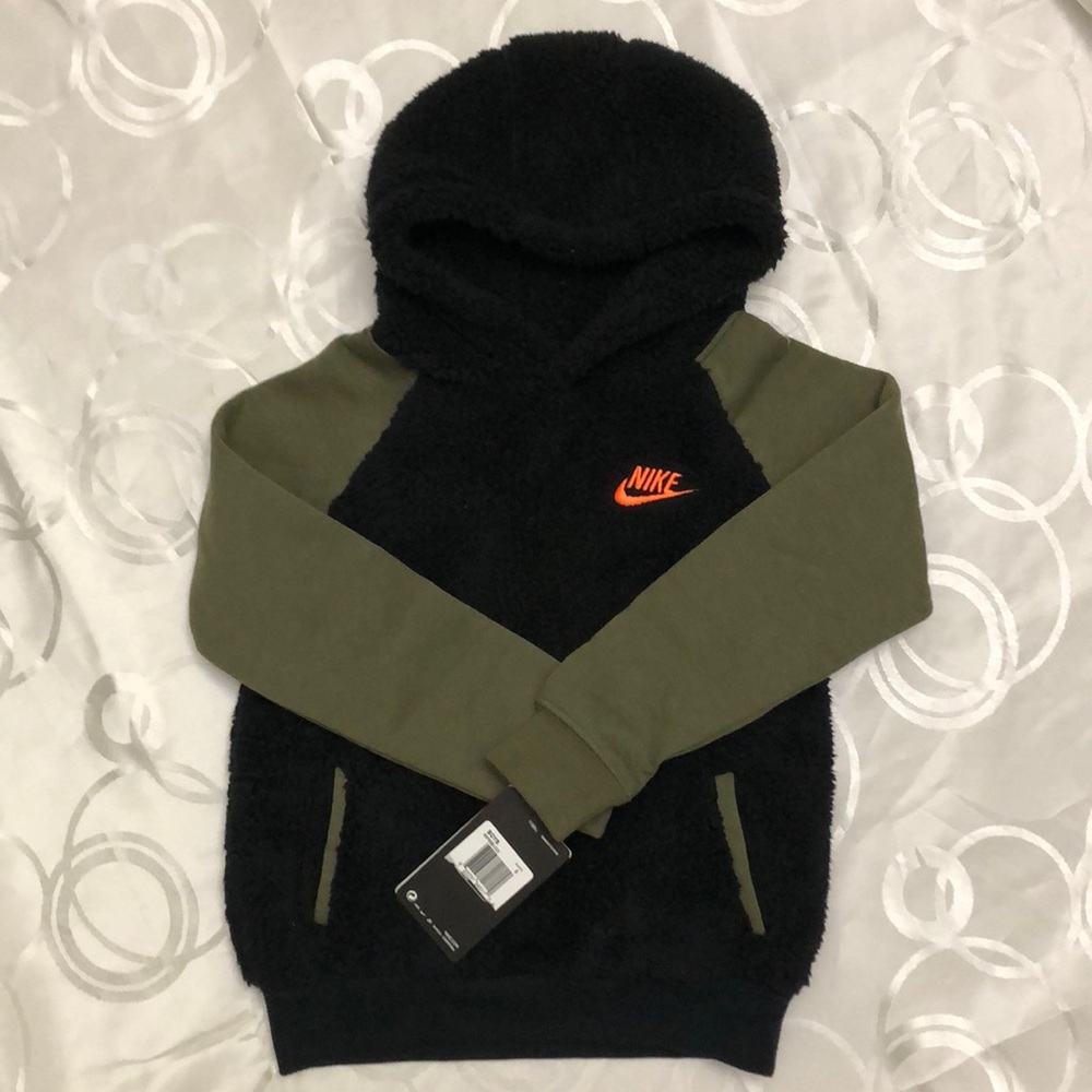 NWT Nike Boys Two Tone Fleece Hoodie Jacket